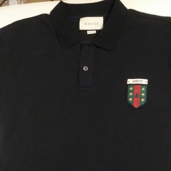 gucci crest polo